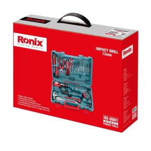 دریل چکشی رونیکس مدل RS-0001 با آچارخور و ۲۱ پارچه