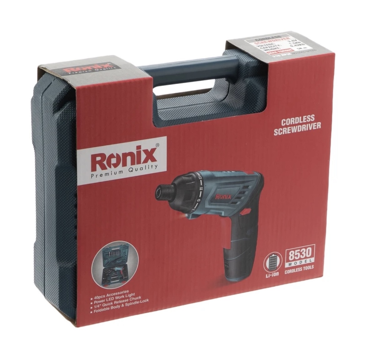 پیچ گوشتی شارژی تاشو 3.6 ولت رونیکس مدل 8530 - Image 4