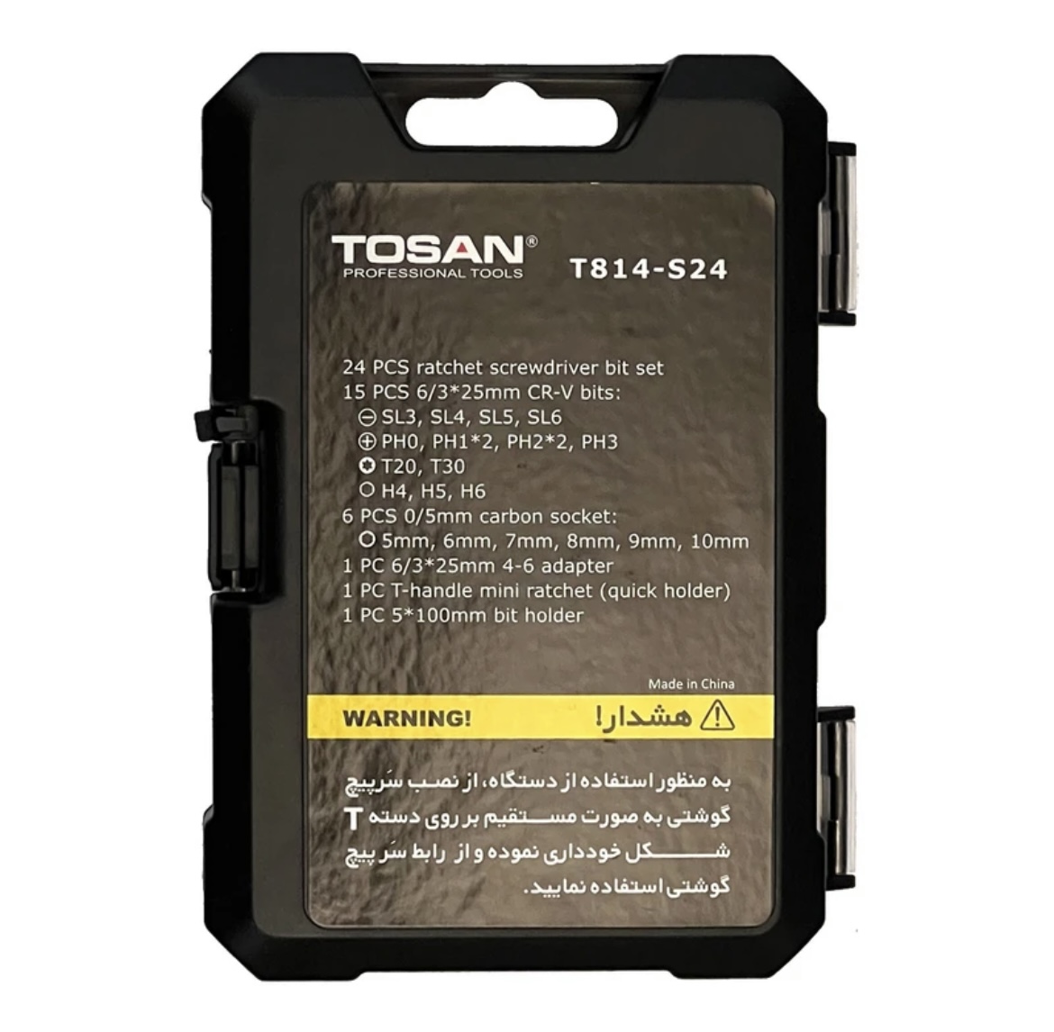 ست پیچ گوشتی و بکس توسن مدل T814-S24 - Image 4