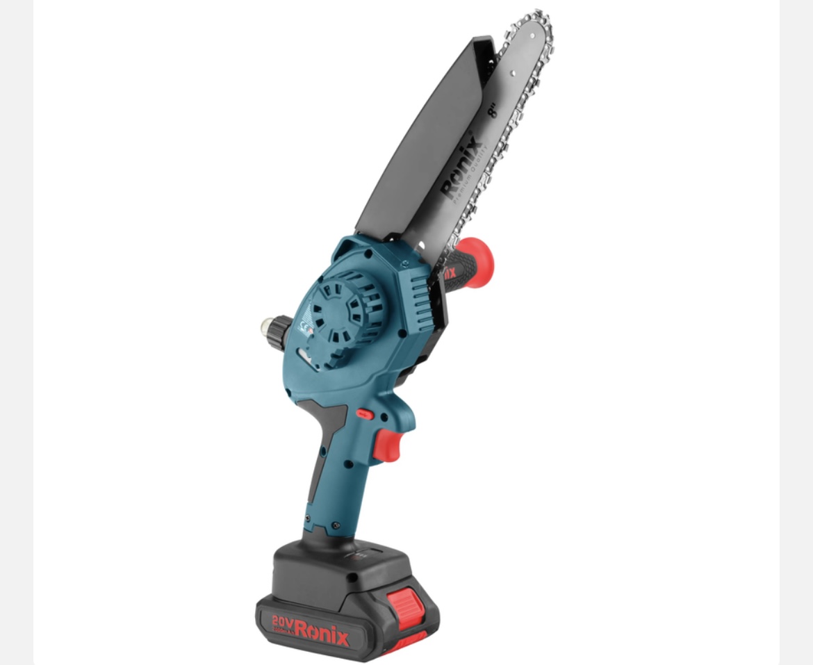 اره زنجیری شارژی 20ولت براشلس رونیکس مدل 8658 - Image 3