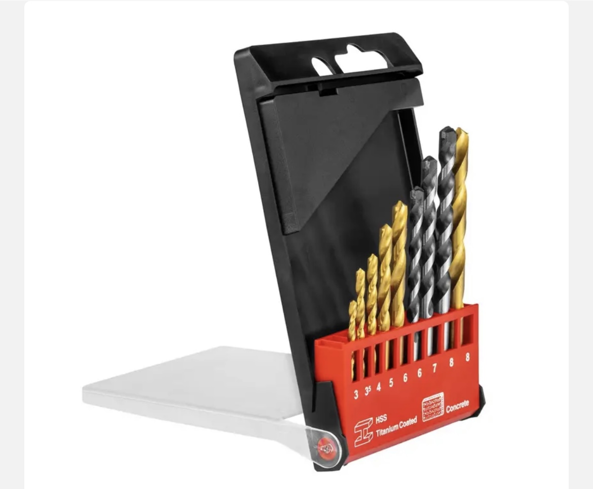 مجموعه 9 عددی مته آهن و بتن