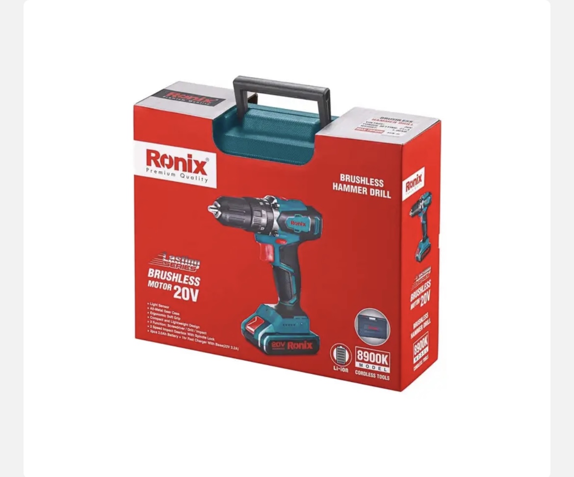 کیت دریل پیچ گوشتی چکشی شارژی رونیکس مدل 8900K - Image 2